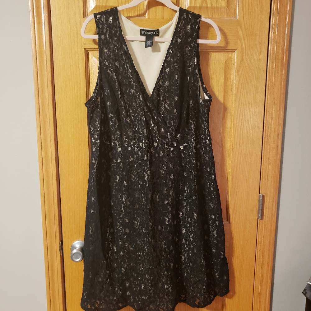 Lane Bryant Black Lace Dress Sz. 16